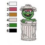 Sesame Street Grouch 11 Embroidery Design